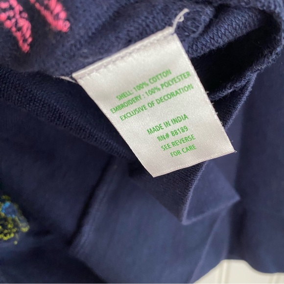 Lilly Pulitzer Floral Sweatshirt - Navy with embroidered flowers SIZE SMALL - Picture 10 of 10
